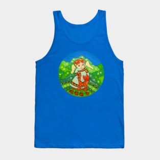 Angel with cat christmas decor Tank Top